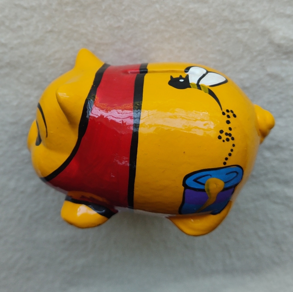 Small Ceramic Piggy Bank Winnie The Pooh Bear Honey